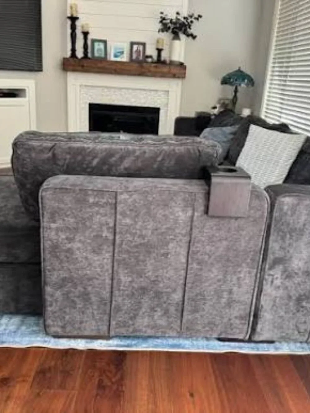 Lovesac Side Cover: Charcoal Grey Corded Velvet